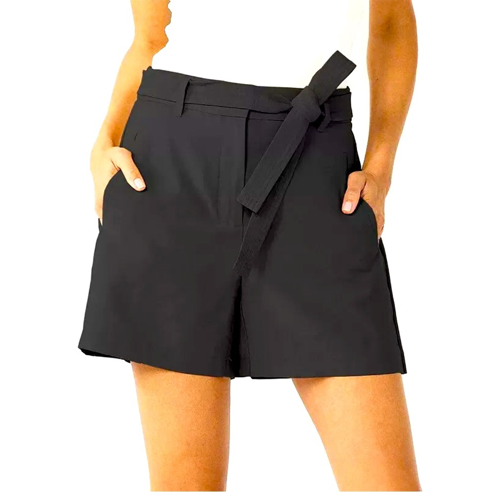 NWT! Nine West High Rise Belted Short Size XS Small in Black